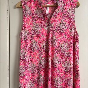 Scarlett Floral Sleeveless Blouse - Pink Multi